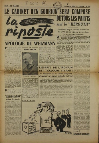 La Riposte N°98 (15 févr. 1949)